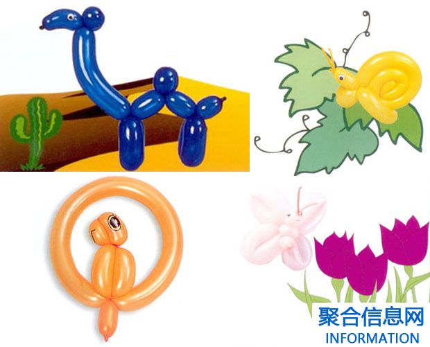 骆驼蜗牛鹦鹉和蝴蝶的做法-动物类魔术气球造型制作教程